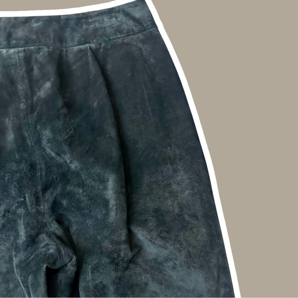 Liz Claiborne Vintage Black 100% Genuine Suede Trousers Size 10 - Picture 10 of 12